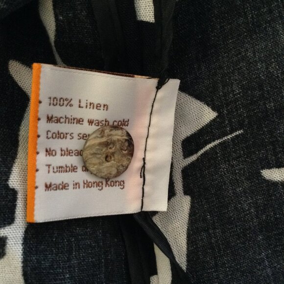 VTG Fridaze "S" Redefined Linen Button Up, Boxy, Quiet Lux Blouse, Chic Bohemian - Picture 4 of 4